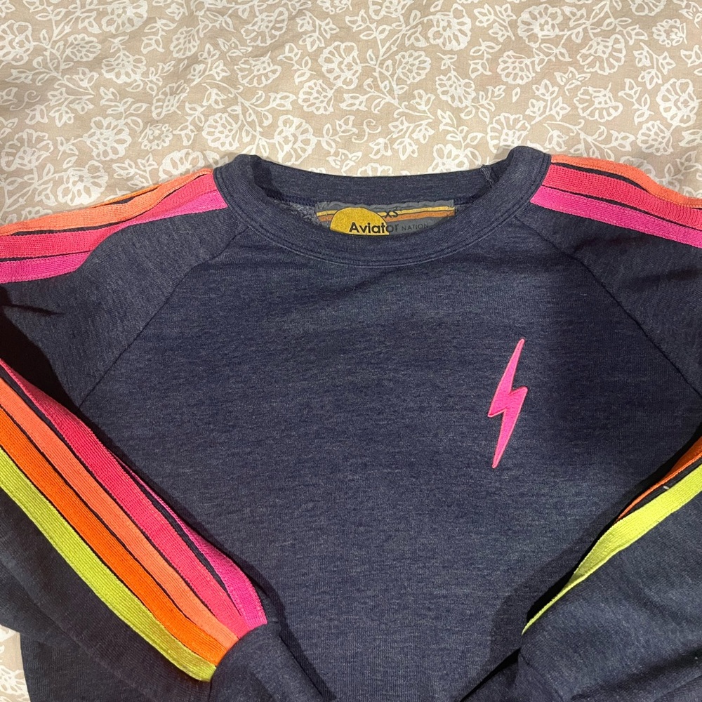 Very good condition Aviator Nation XS crop sweatshirt